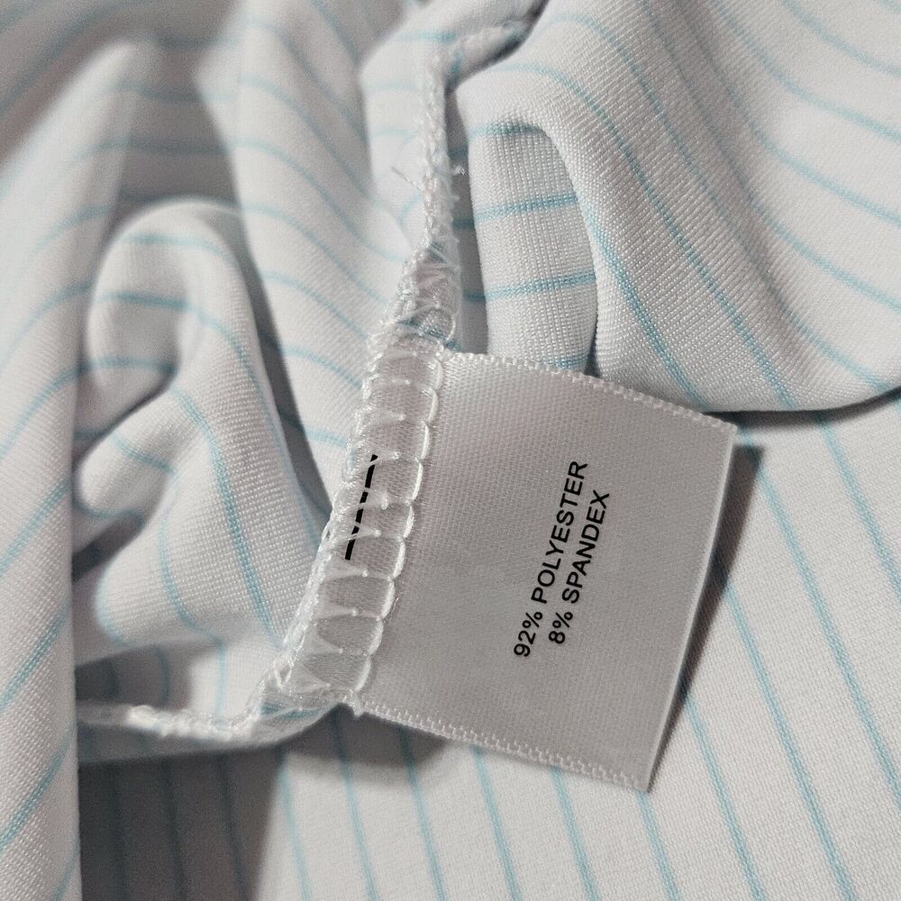 Peter Millar Polo Shirt Mens XL Blue Striped Summer Comfort Short Sleeve Stretch - Picture 6 of 9